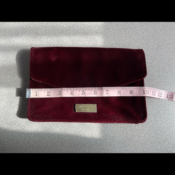 Jimmy Choo Perfume Burgundy Red Velvet Crossbody Bag - Picture 11 of 11
